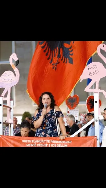 Civic gathering supporting the protection of Albania's protected areas.